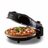 Ariete 917 Forno Pizza - Pizza in 4 minuti - Piastra in pietra refrattaria con trattamento antiaderente - Temperatura max 400 gradi - 1200 Watt - Timer 30 minuti - Nero