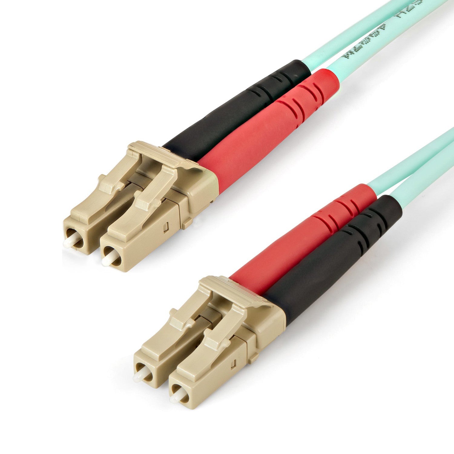 StarTech.com Cavo in fibra ottica multimodale da LC/UPC a LC/UPC OM4 da 5 m - Fibra LOMMF/VCSEL Zipcord da 50/125 µm, Reti 100G - Bassa perdita di inserzione - Cavo patch in fibra LSZH - Turchese