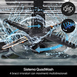 LG Lavastoviglie Libera Installazione DF375HWS Classe A 14 Coperti TrueSteam QuadWash 3 Cestelli Auto-Apertura Wi-Fi 43dB Bianco
