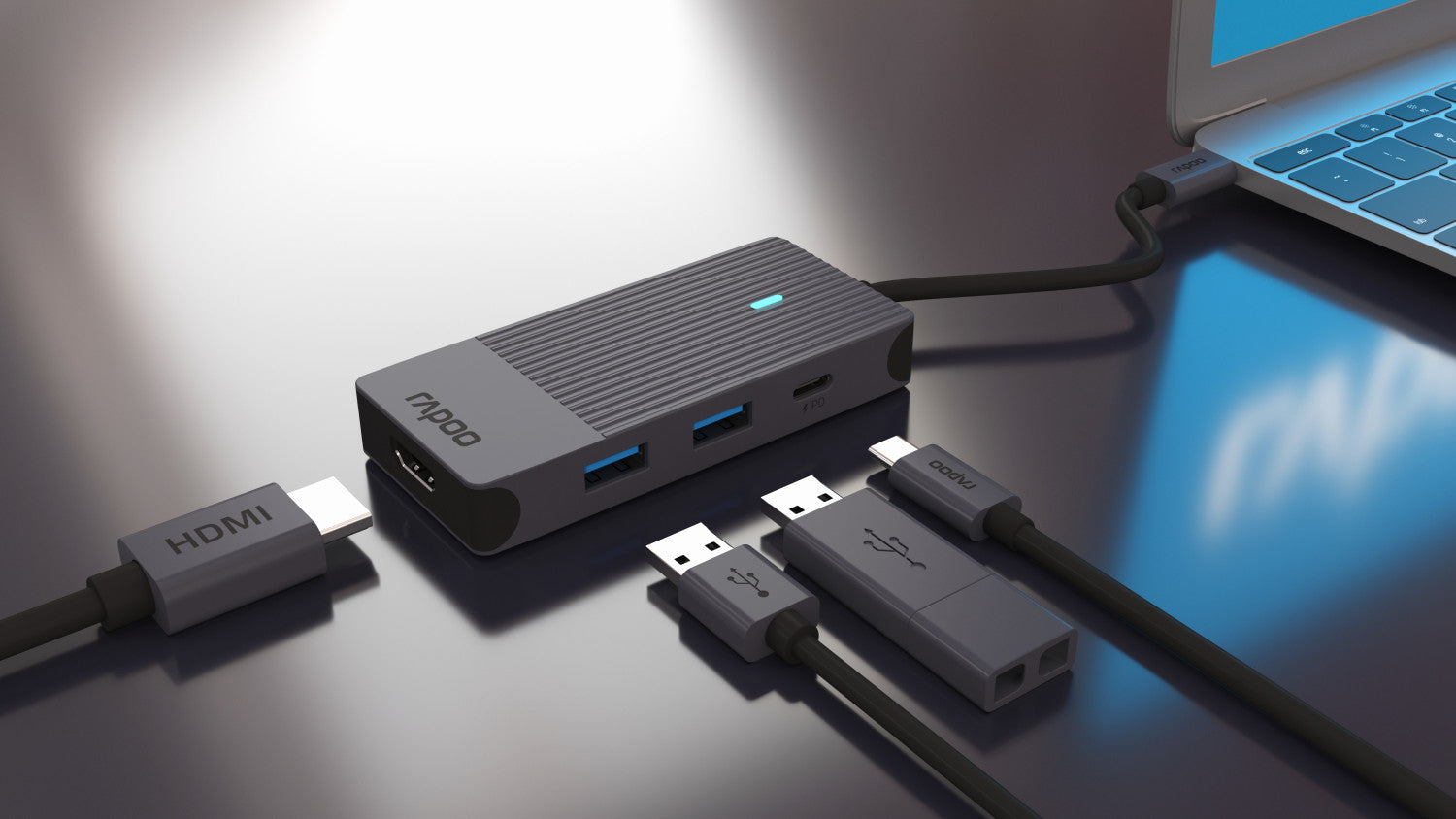 Rapoo UCM-2001 scheda di interfaccia e adattatore HDMI, USB 3.2 Gen 1 (3.1 Gen 1), USB tipo-C