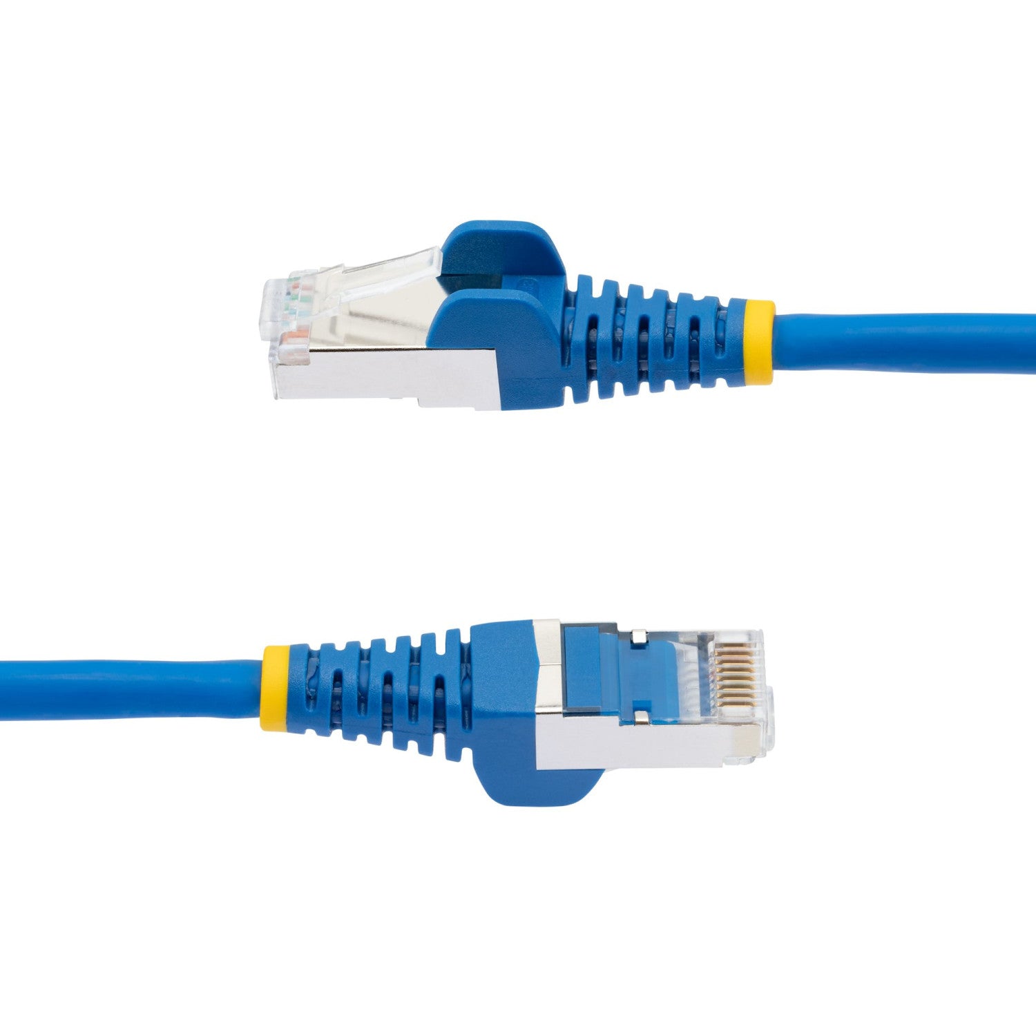 StarTech.com Cavo Ethernet CAT 6a - 1m - Blu - Cavo di rete LAN Low Smoke Zero Halogen (LSZH) - 10GbE 500MHz 100W PoE - Filo/Cavo patch schermato S/FTP con spinotto RJ45 antigroviglio e rilievi di trazione