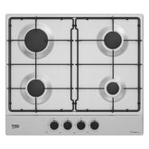 Beko HIAG64223SXE Piano Cottura da Incasso a Gas 4 Fornelli Inox