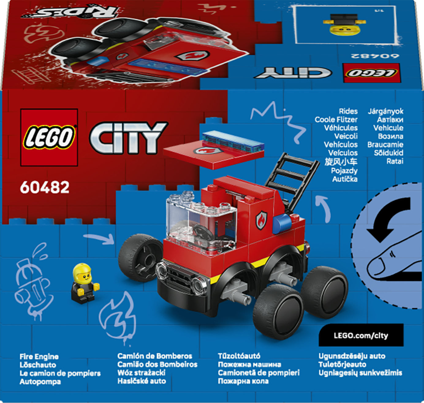 LEGO City Camion dei Pompieri 60482 Set da Costruzione 67 Pezzi per Bambini dai 5 Anni