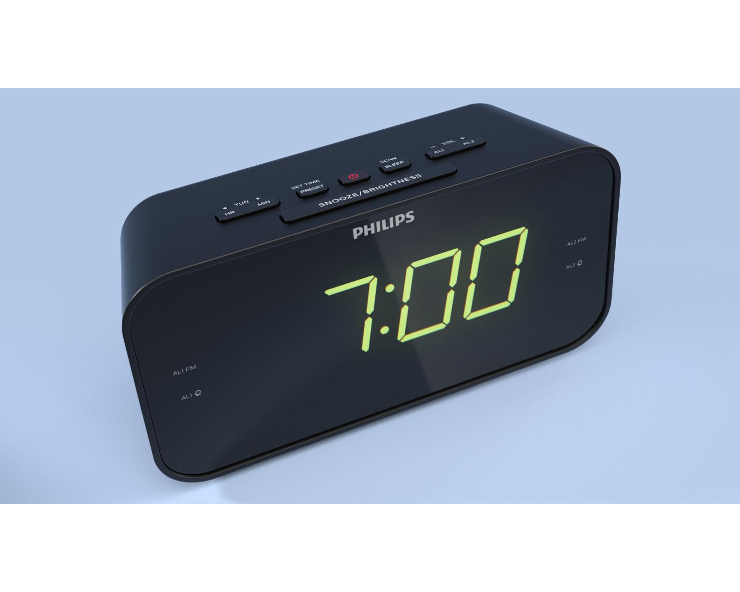 Philips TAR3306/12 sveglia Sveglia digitale Nero