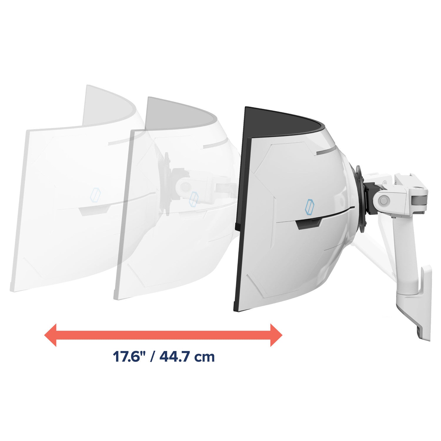 Ergotron HX Series HX ARM WITH VERY HEAVY DUTY PIVOT WALL 144,8 cm (57 pollici) Parete
