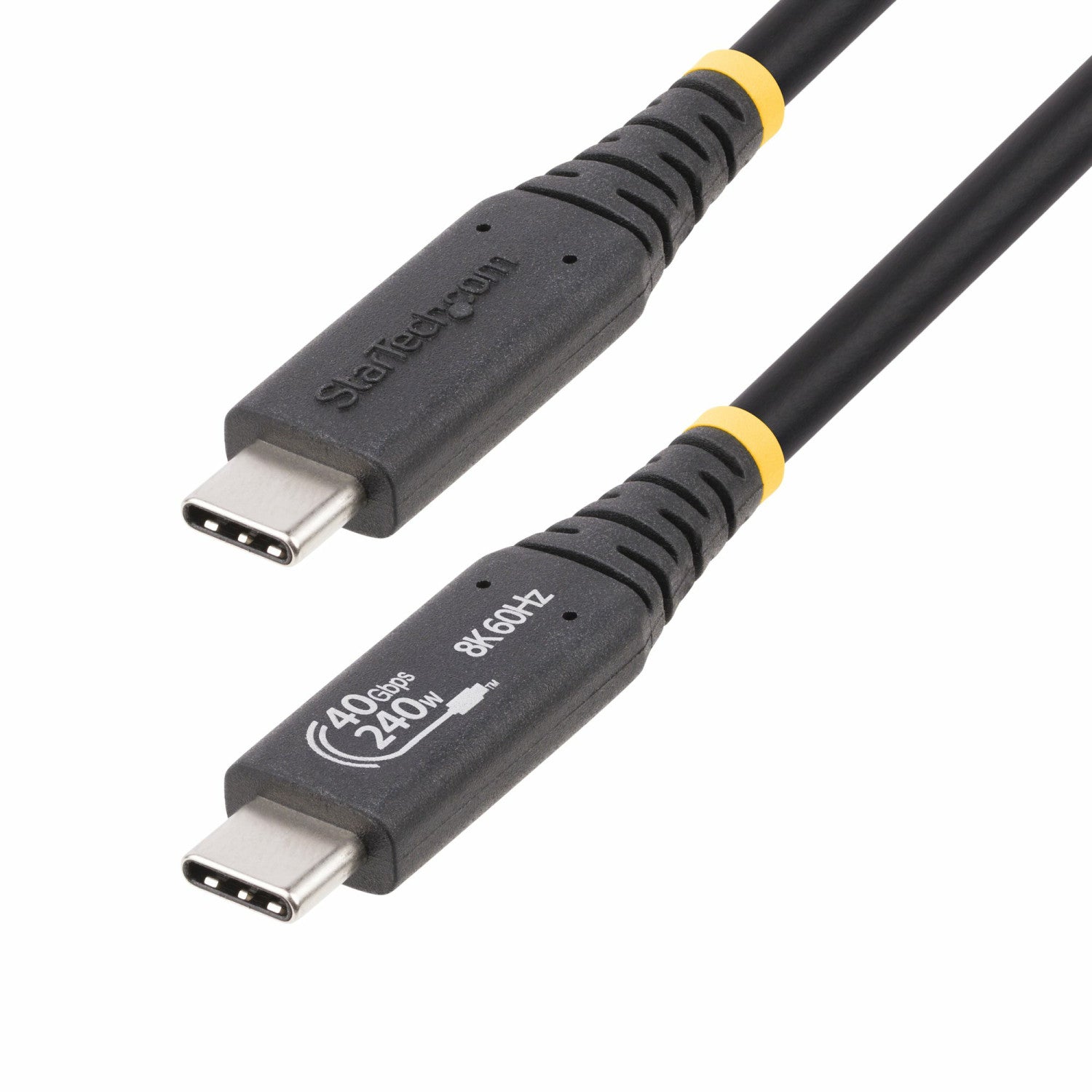 StarTech.com Cavo USB4 da 1m, cavo USB-C certificato USB-IF, 40 Gbps, 240W PD 3.1 EPR, 8K 60Hz, cavo di trasferimento dati USB Type-C, compatibile con porte TB/USB 3.2