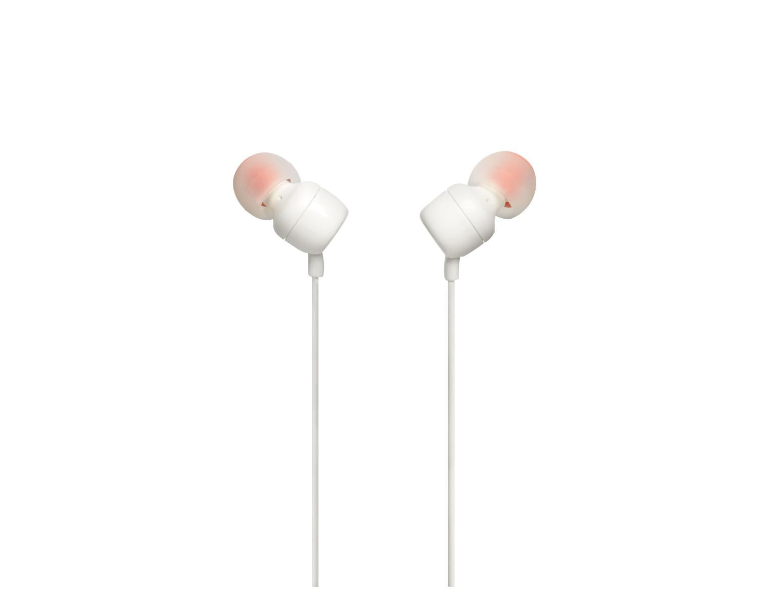 JBL JBLT110WHT Cuffie Cablate con Microfono In Ear Bianco
