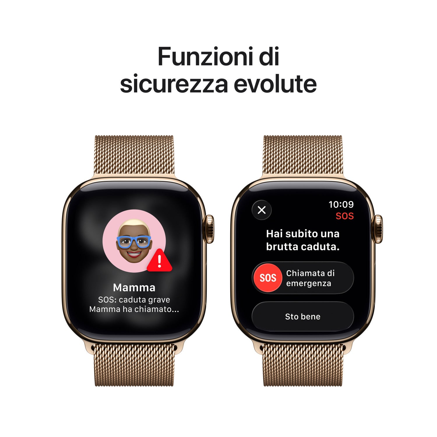 Apple Watch Series 11 GPS Cellular 42mm Cassa Titanio Oro con Loop in maglia Milanese Oro