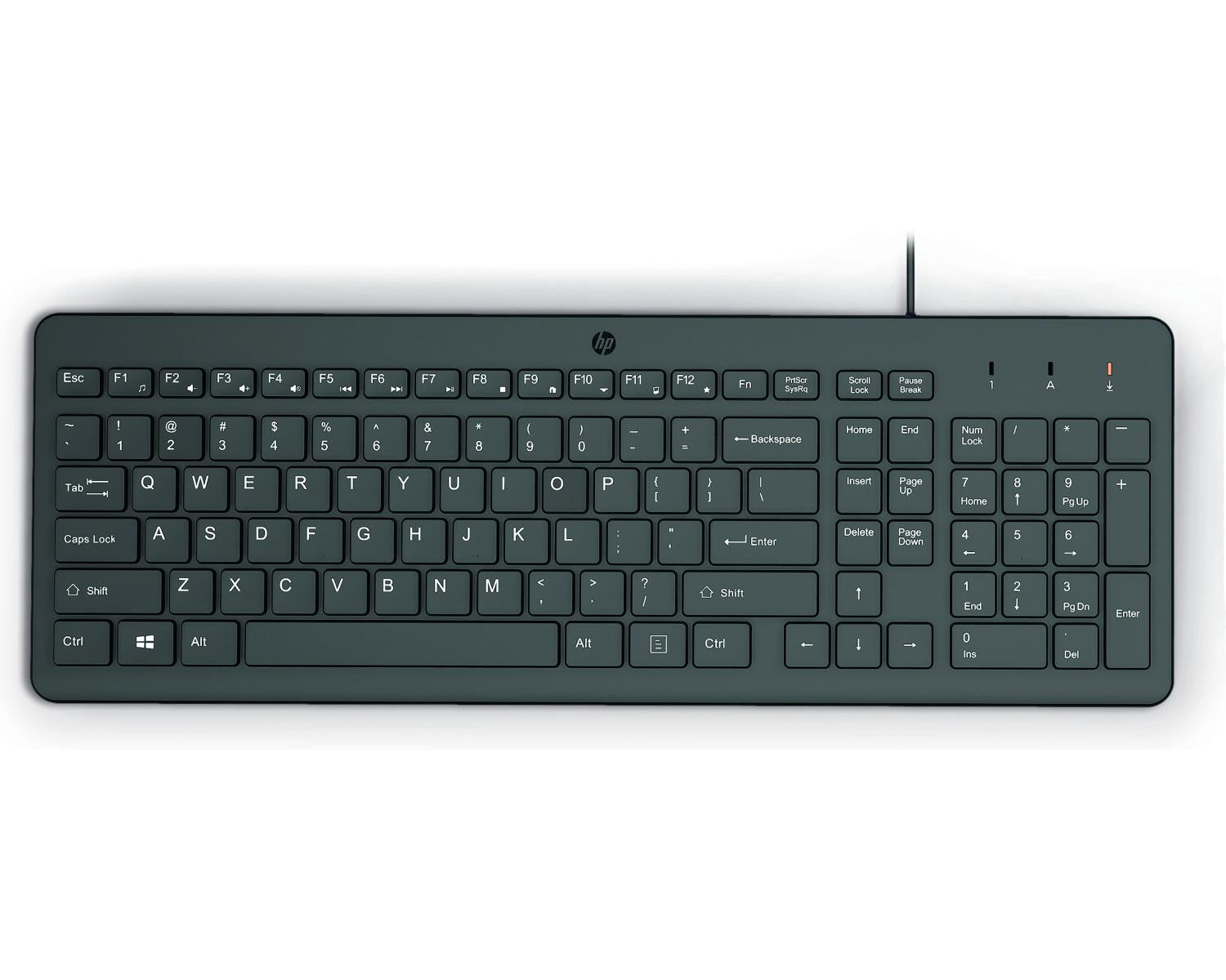 HP 150 Wired Keyboard tastiera USB Nero