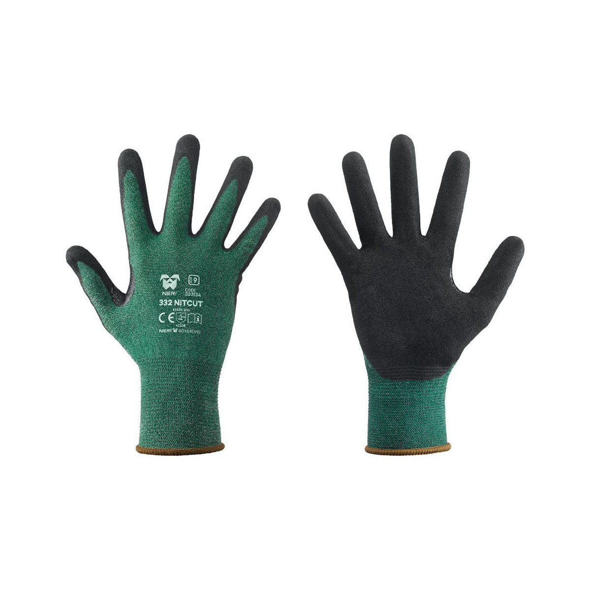 Neri Safety Guanti Antitaglio Nitcut 332 Polietilene/Nitrile Taglia 8 - Confezione 12 Paia