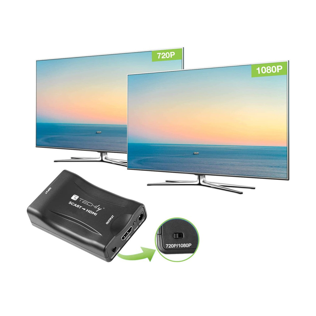 Techly IDATA SCART-HDMI3 convertitore video 1920 x 1080 Pixel