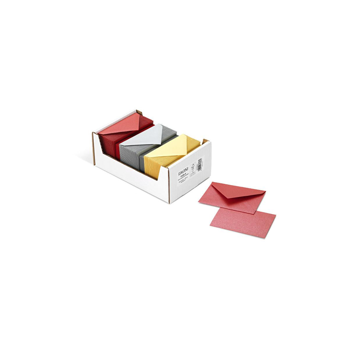 Favini A57X211 busta Oro, Rosso, Argento 150 pz