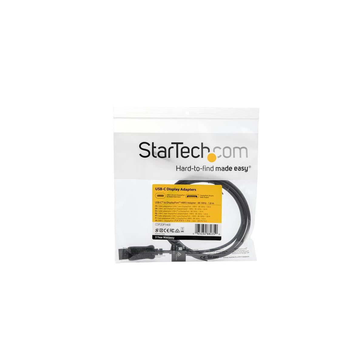 StarTech.com CDP2DP146B cavo e adattatore video 1,8 m USB tipo-C Nero