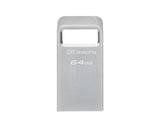 Kingston Technology DataTraveler Micro Pen Drive Chiavetta USB 64 GB 3.2 Gen 1 Argento