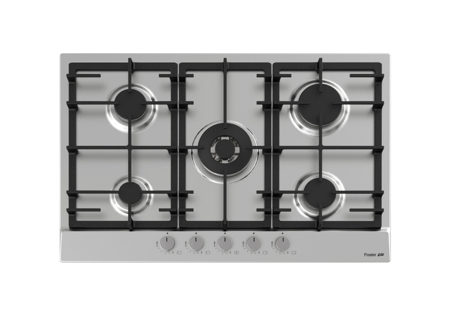 Foster 7015 032 piano cottura Acciaio spazzolato Da incasso 75 cm Gas 5 Fornelli