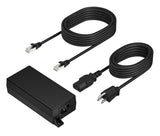 HP Poly PoE 65W 2.5G Adapter with 3.66m CAT6A Cable and Power Cord Nero