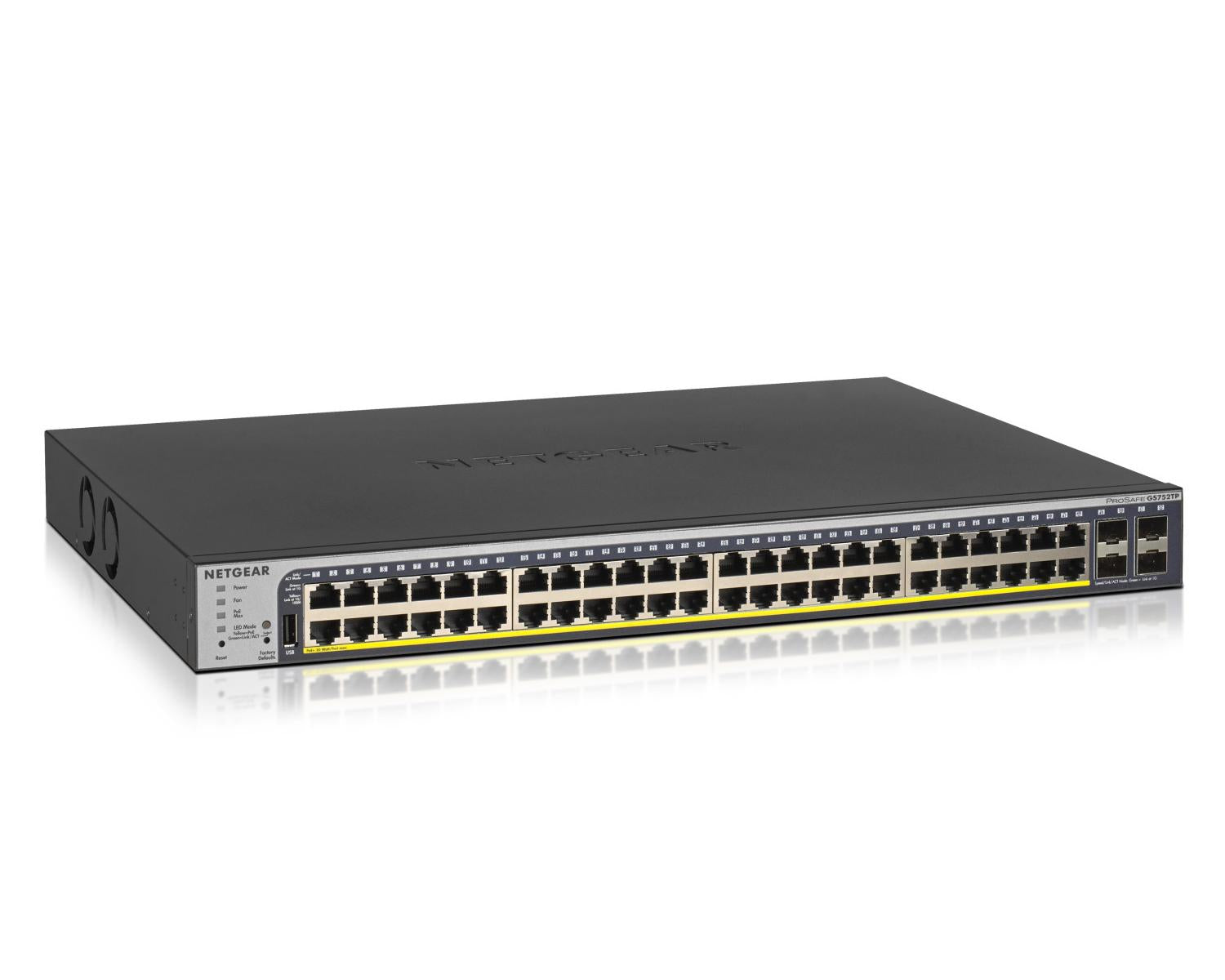 NETGEAR GS752TP-300EUS switch di rete Gestito L2/L3/L4 Gigabit Ethernet (10/100/1000) Supporto Power over Ethernet (PoE) 1U Nero