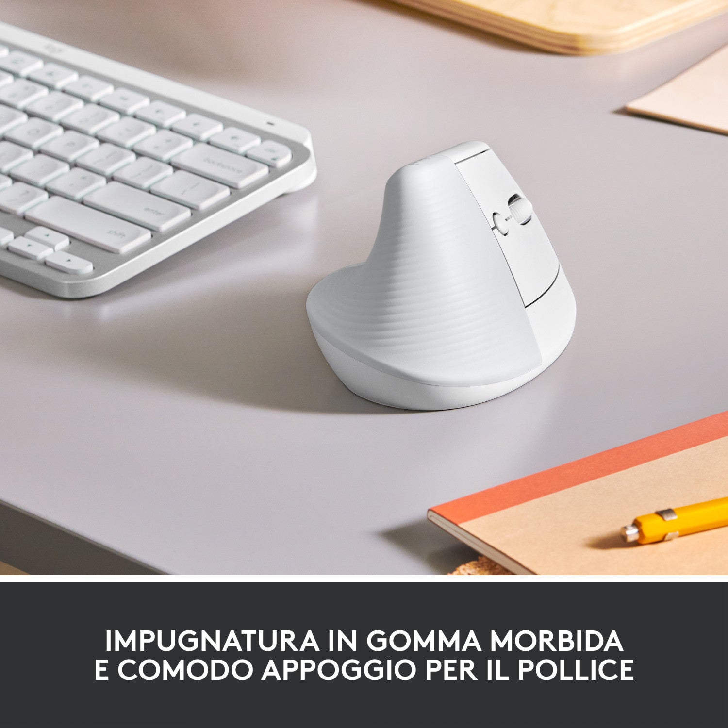 Logitech Lift mouse Mano destra RF senza fili Bluetooth Ottico 4000 DPI