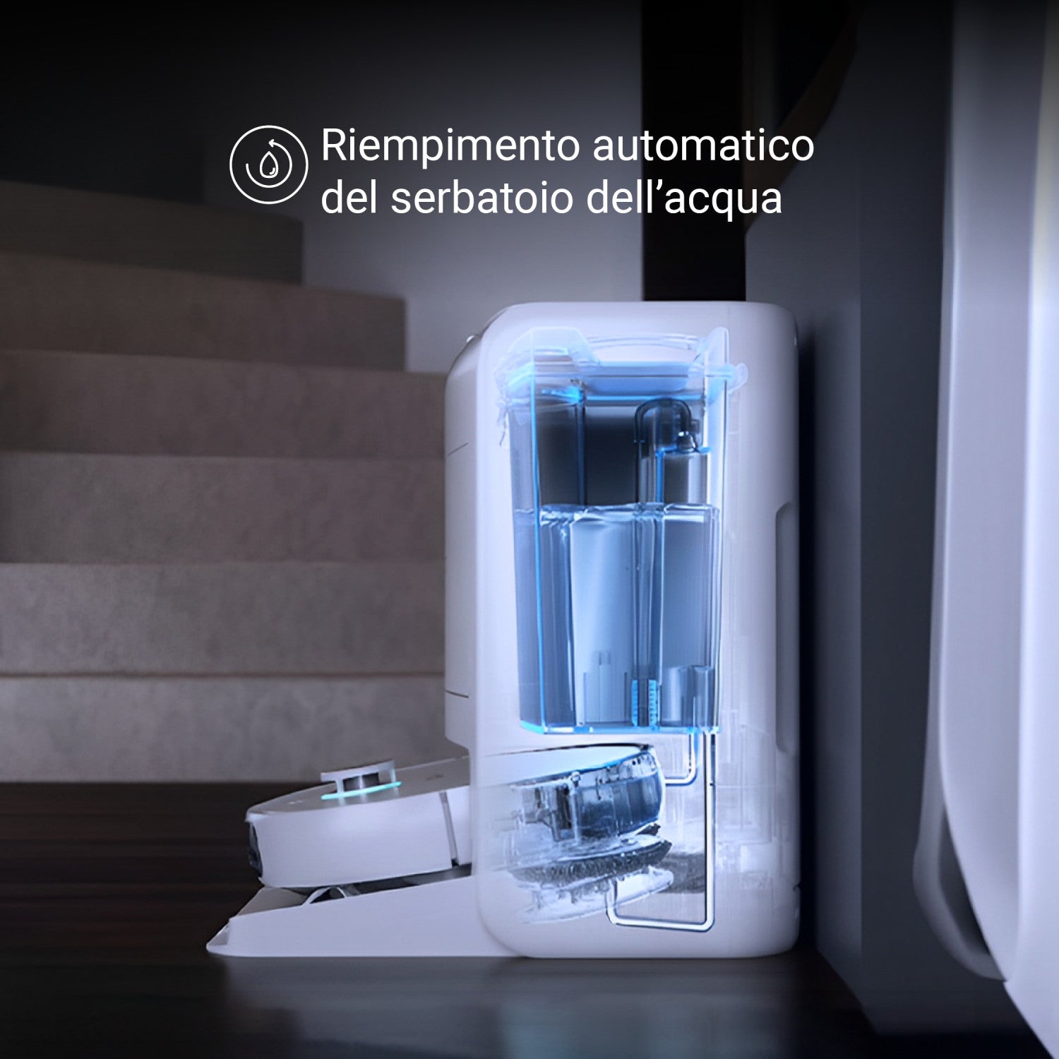EZVIZ RS2 Aspirapolvere lavapavimenti robot con base di lavaggio automatica e telecamera di sicurezza