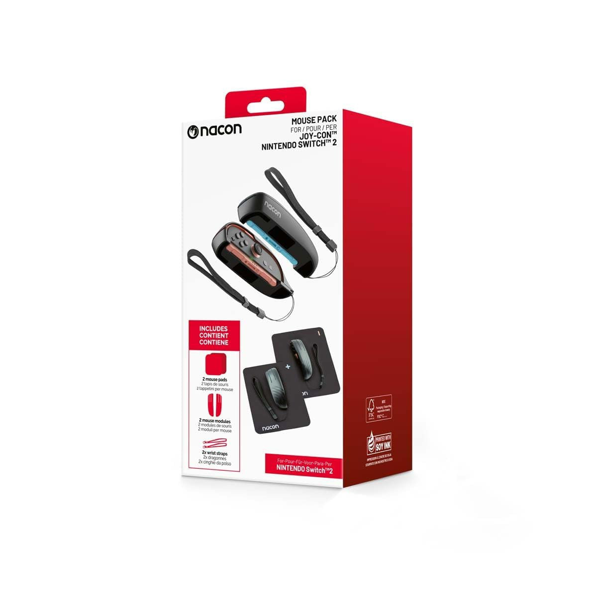 Nacon Mousepack Switch 2 - Kit Accessori Mouse Per Nintendo Switch 2 Con 2 Tappetini E 2 Moduli Per Joy-Con