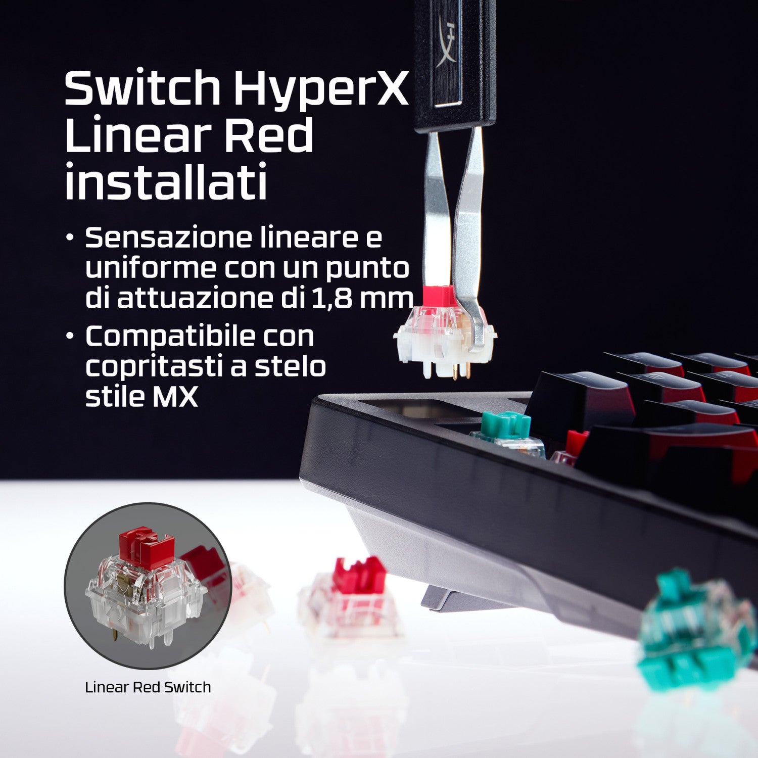 HyperX Origins 2 1800 tastiera Gaming USB Nero