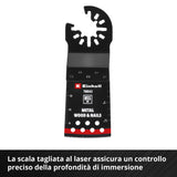 Einhell Lama Per Sega A Immersione Bimetallo 708043 - 34 Mm, Profondità 40 Mm, Finitura PTFE, Metallo E Legno
