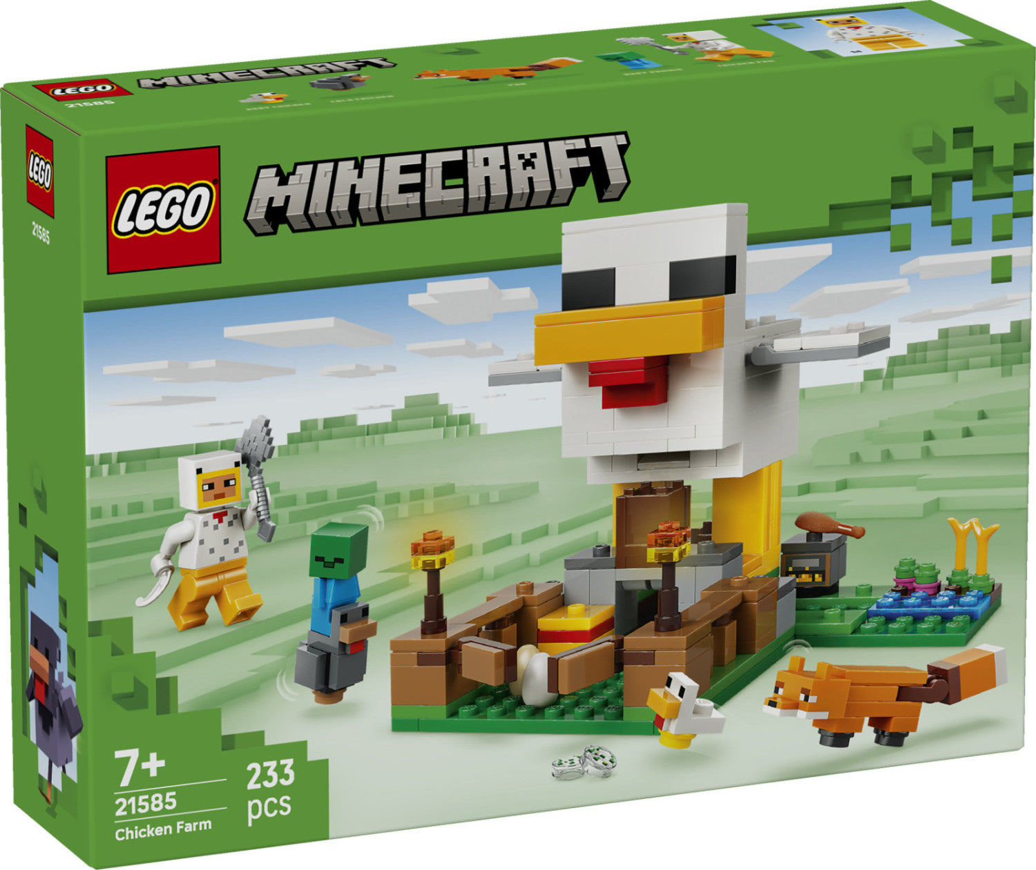 LEGO Minecraft Fattoria di Galline 21585 Set da Costruzione 233 Pezzi per Bambini 7 Anni