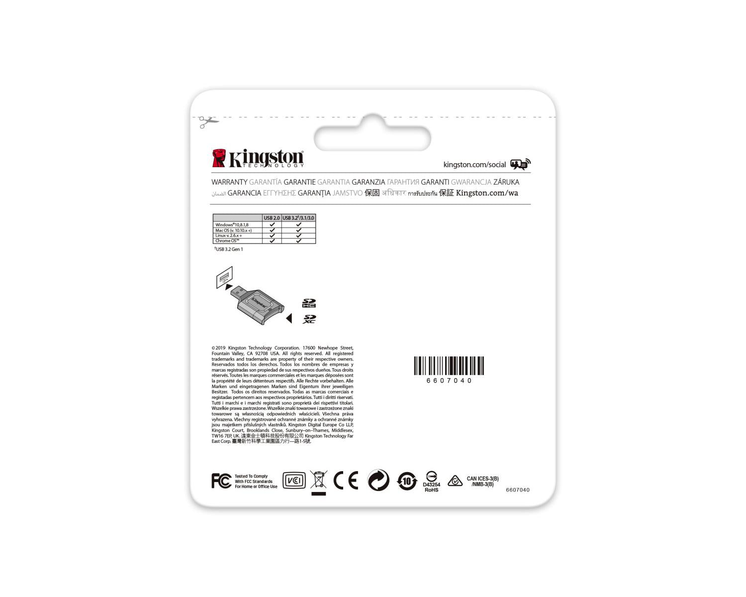 Kingston Technology MobileLite Plus lettore di schede USB 3.2 Gen 1 (3.1 Gen 1) Type-A Nero