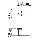 Gedy Porta Rotolo Tonga Cromato In Acciaio Inox E Cromall Con Fissaggio A Viti O Biadesivo 14,3x6,9x4,7 Cm