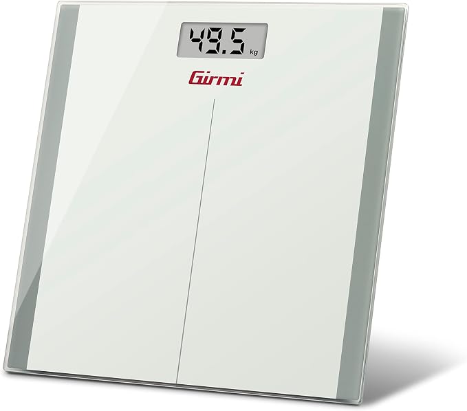 Girmi BP22 Bilancia pesapersone digitale, Vetro, 100g / 150 kg, Bianco