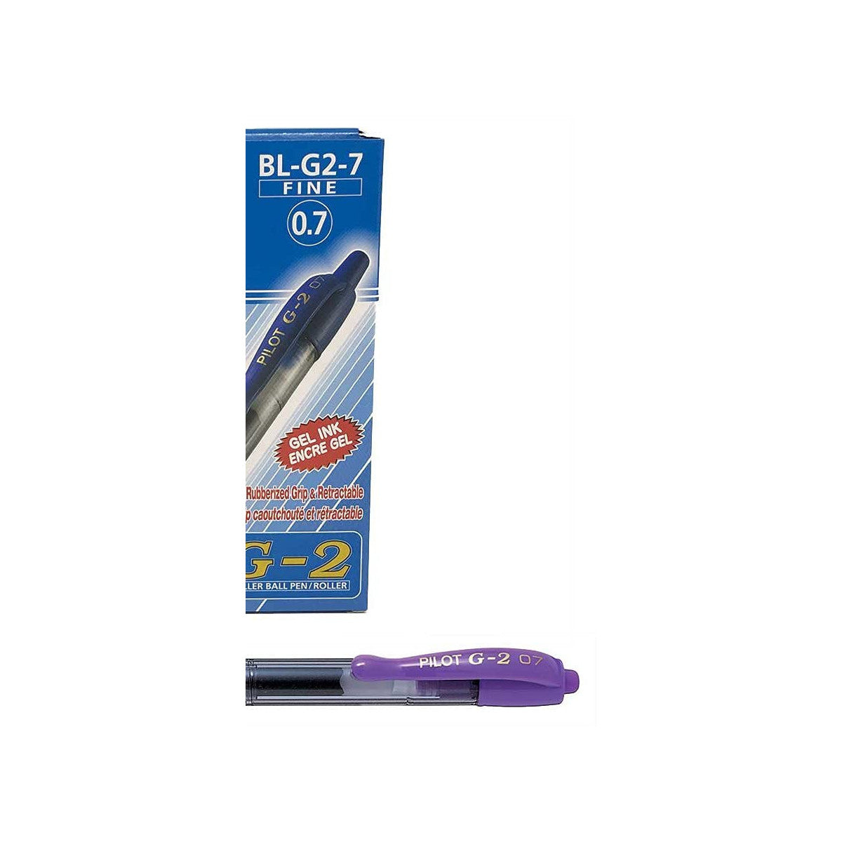 Pilot Penna Roller Gel G-2 A Scatto 0,7 Mm Viola - Confezione Da 12