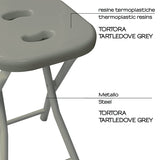 Gedy Sgabello Bagno Pieghevole Tortora In Metallo E Resine