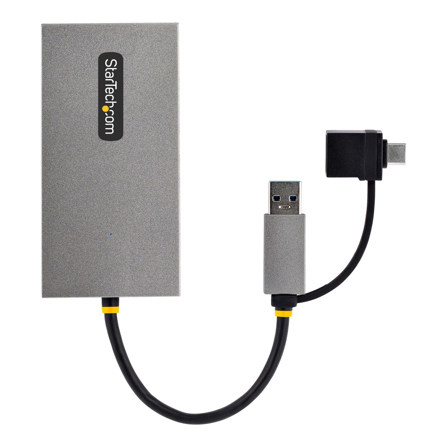 StarTech.com Adattatore USB 3.0 a HDMI, Scheda Video Esterna USB 3.0 a Doppio HDMI (1x 4K30Hz/1x 1080p), Cavo da 11cm integrato con Dongle da USB-A a USB-C; Convertitore da USB-A/C a Dual HDMI - Win/Mac
