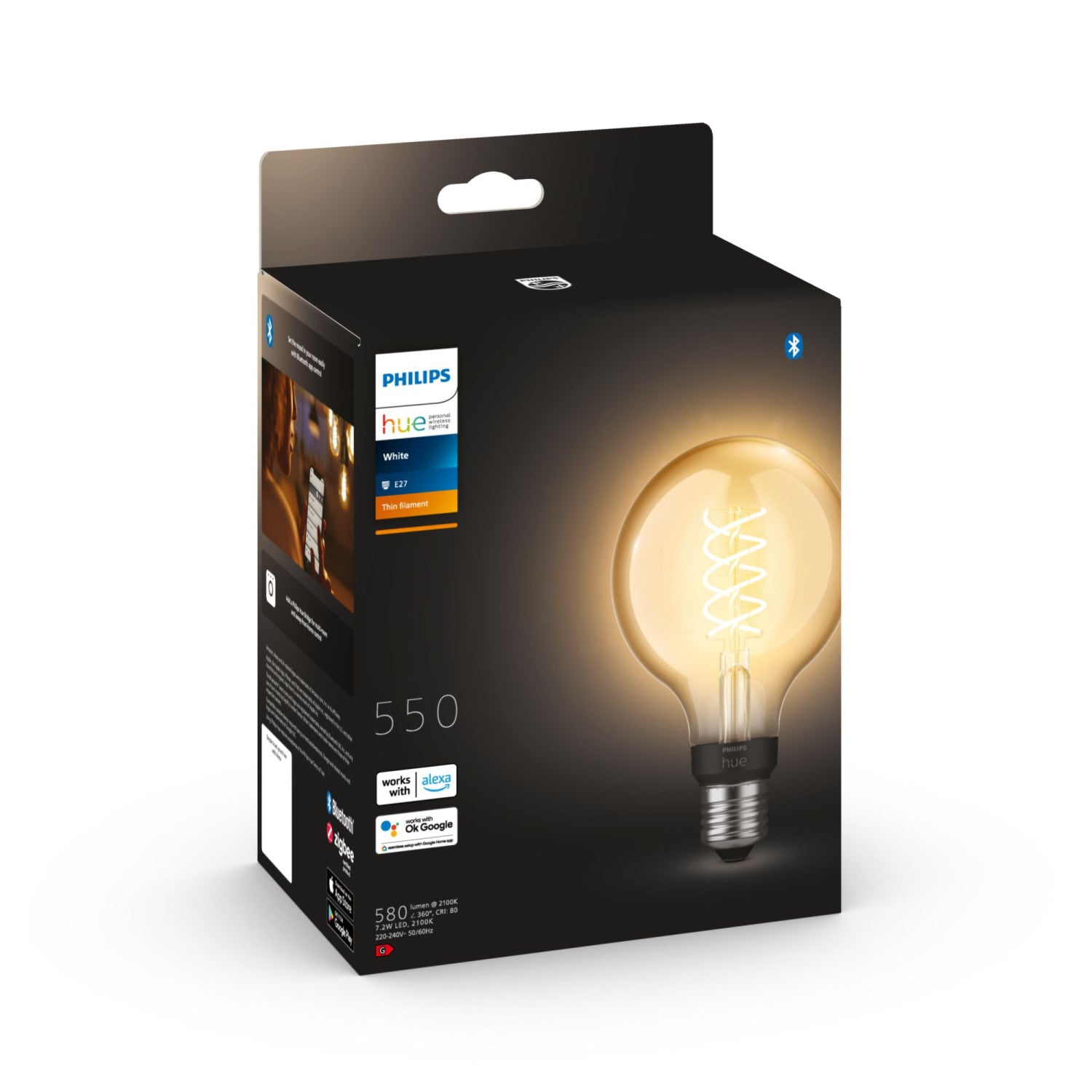 Philips Hue White Filament Lampadina Smart E27 40 W