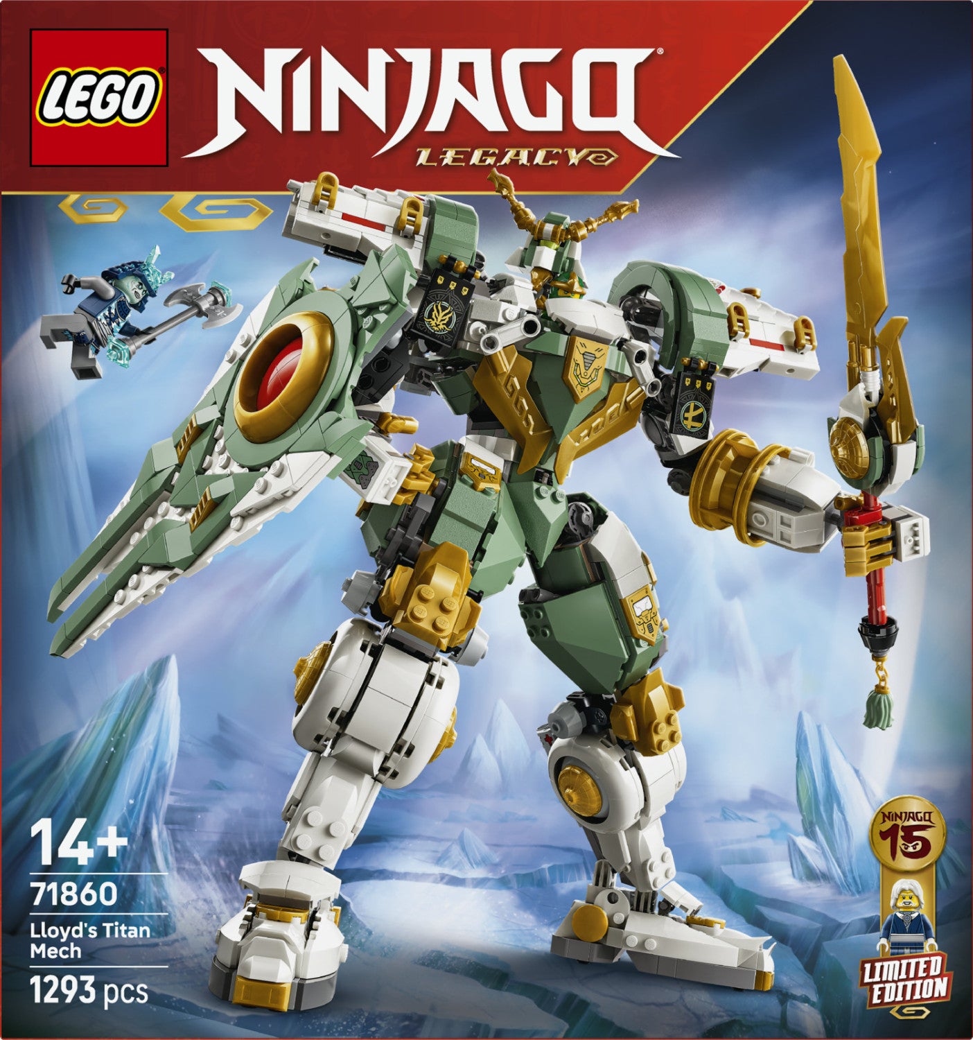 LEGO Ninjago Mech Titano di Lloyd 15 Anniversario 71860 1293 Pezzi