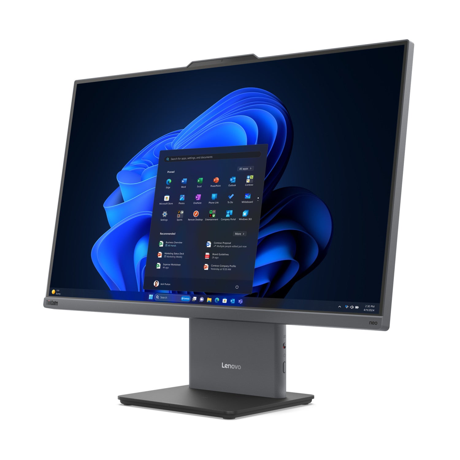 Lenovo ThinkCentre neo 50a 27 Gen 6 LNL Intel Core Ultra 7 256V 68,6 cm (27") 1920 x 1080 Pixel PC All-in-one 16 GB LPDDR5x-SDRAM 512 GB SSD Windows 11 Pro Wi-Fi 6 (802.11ax) Grigio