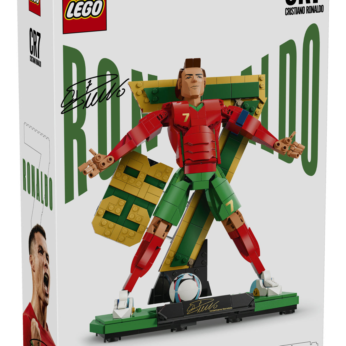 Lego Editions 43016 Cristiano Ronaldo Leggenda Del Calcio, Action Figure Giocattolo 3D Da Esposizione, Regalo Bambini 12