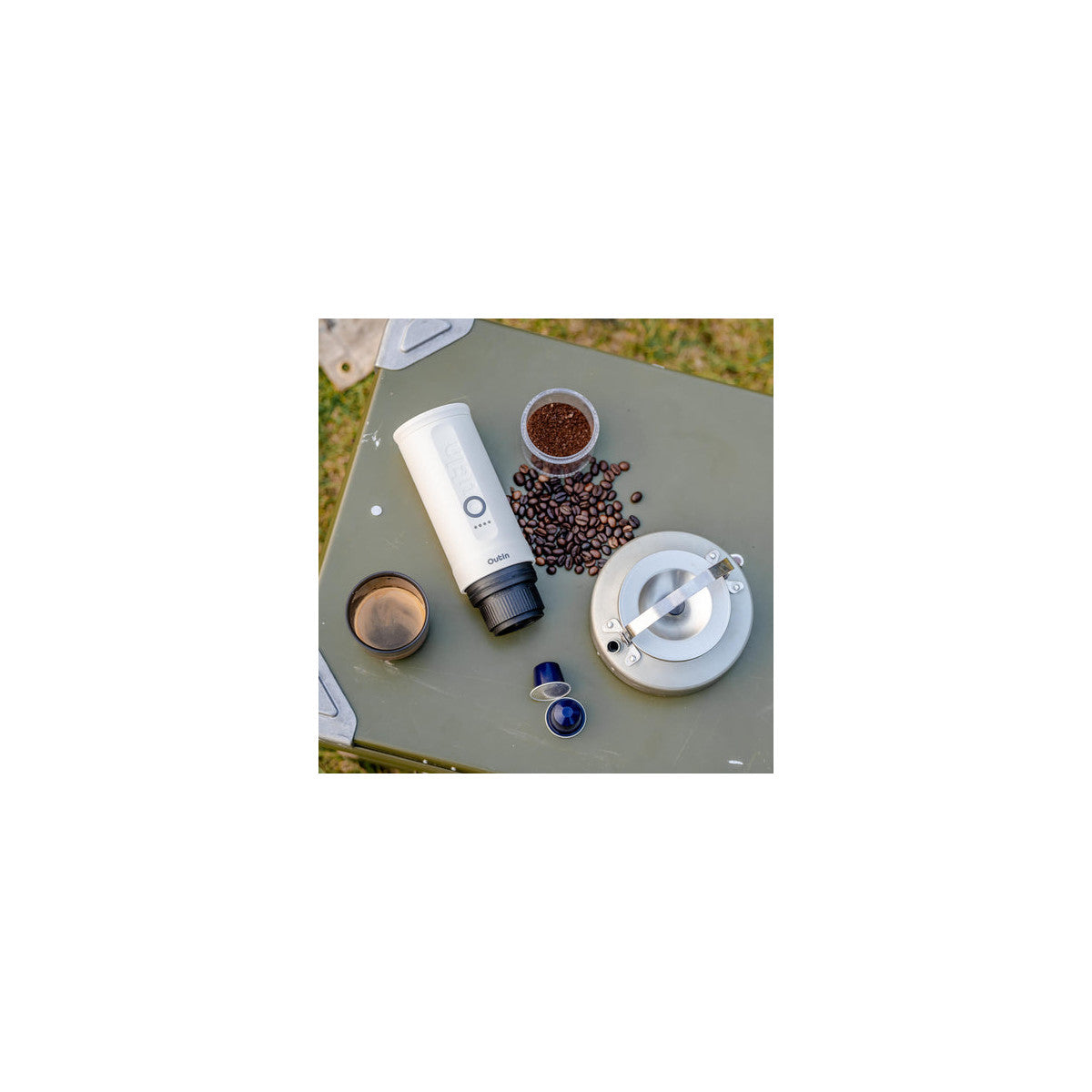 Outin Nano Macchina Espresso Portatile Bianco USB-C Compattta