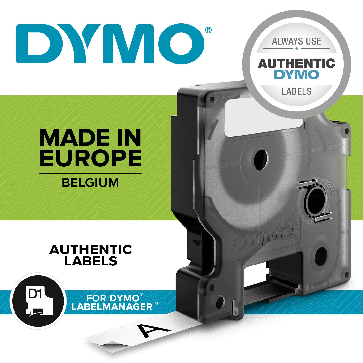 DYMO D1 Standard - Black on Red - 12mm nastro per etichettatrice