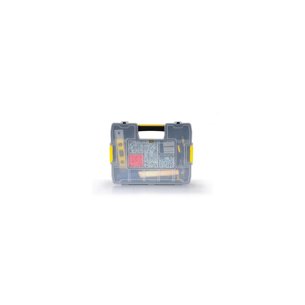 Stanley 1-97-483 Cassetta degli attrezzi Scatola per minuteria Nylon Nero, Trasparente, Giallo