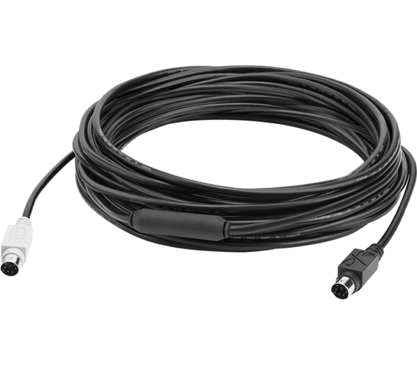 Logitech GROUP 10m Extender Cable cavo PS/2 6-p Mini-DIN Nero