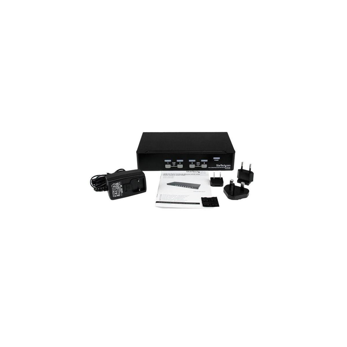 StarTech.com Switch KVM USB 4 porte, montabile a rack 1U, con OSD