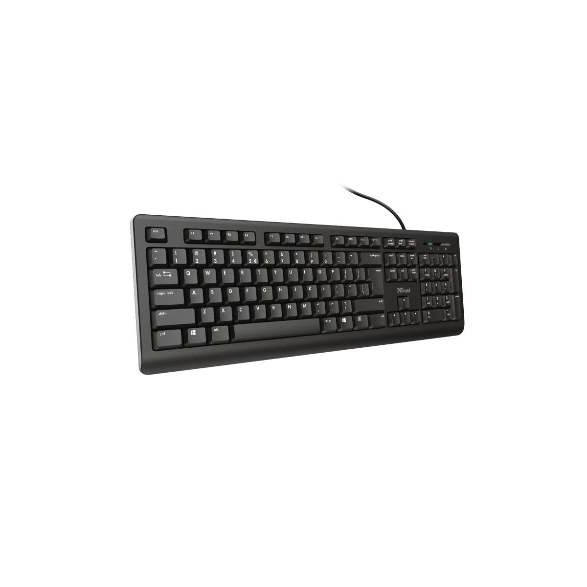 Trust Primo tastiera USB QWERTY Inglese UK Nero