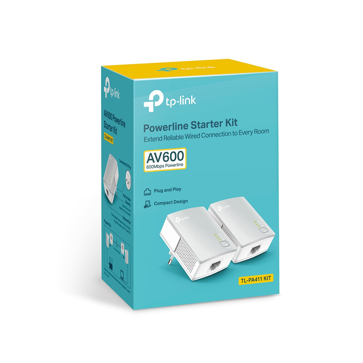 TP-Link PA411KIT 500 Mbit/s Collegamento ethernet LAN Bianco 2 pz