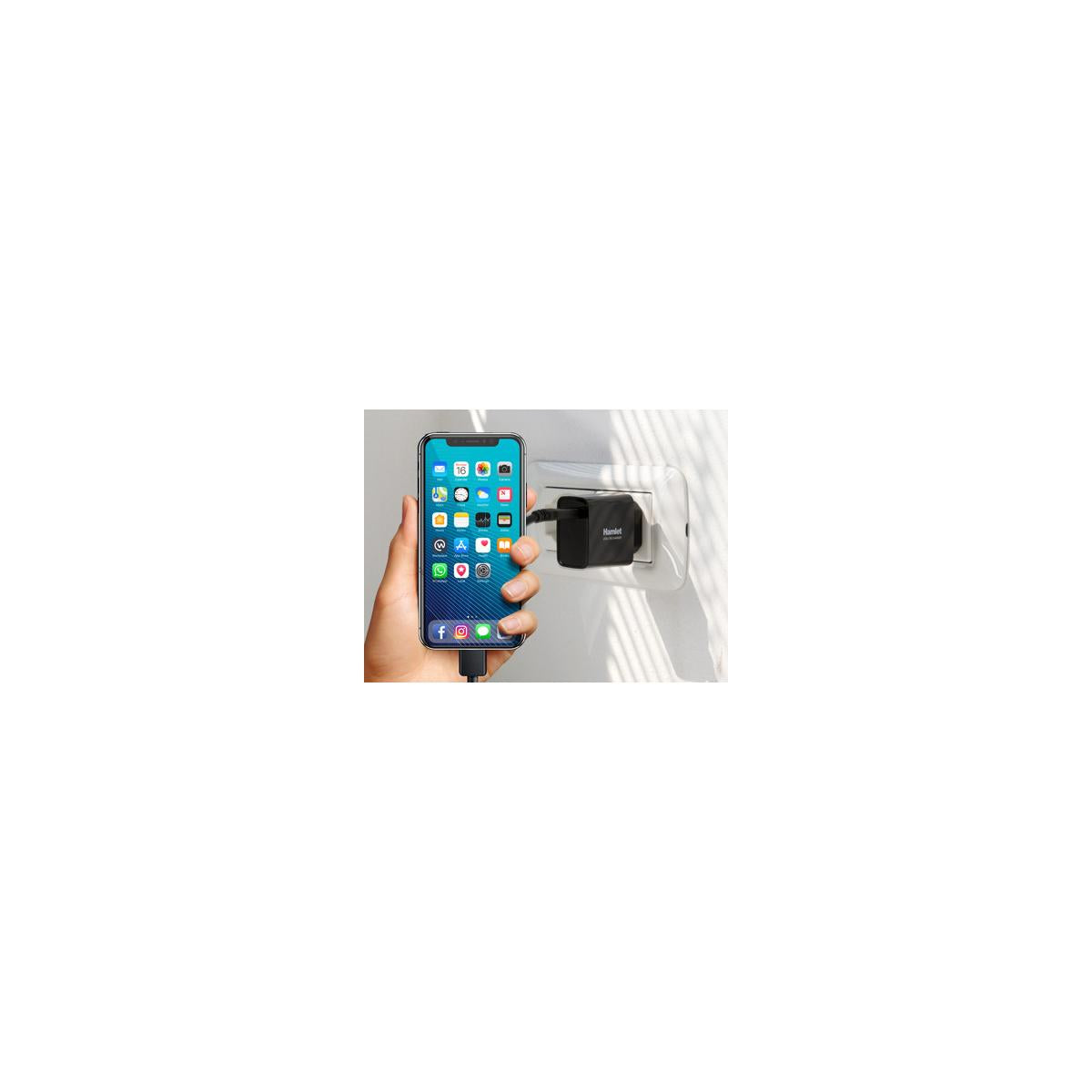 Hamlet XPWCU120PD Caricabatterie per dispositivi mobili Universale Nero AC Interno