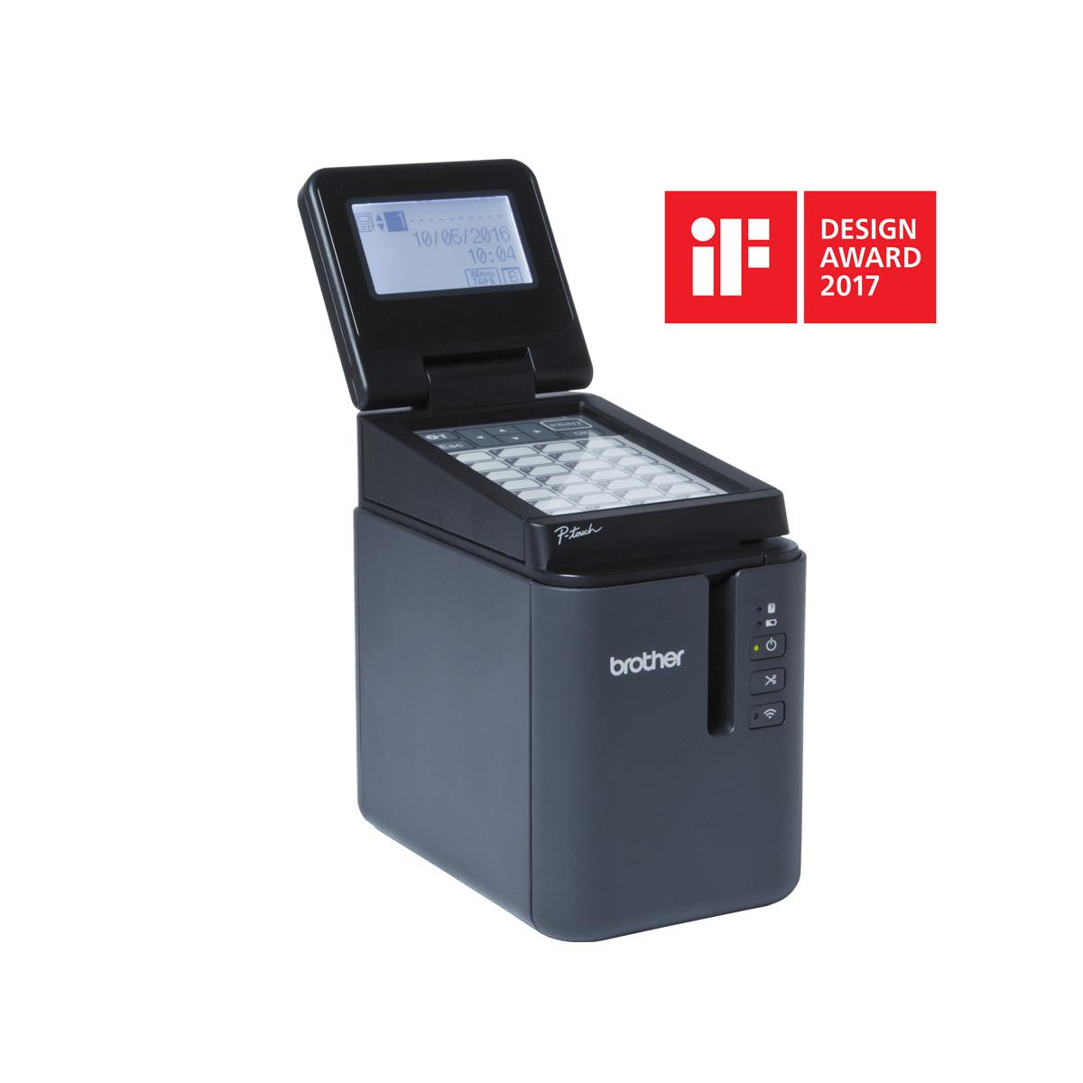 Brother PT P950NW Stampante per Etichette CD Trasferimento 360x360 DPI 60 mm s Con cavo e senza cavo LAN TZe Wi Fi Nero