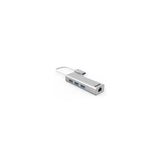 Hamlet XHUB330LAN replicatore di porte e docking station per laptop USB 3.2 Gen 1 (3.1 Gen 1) Type-A Argento