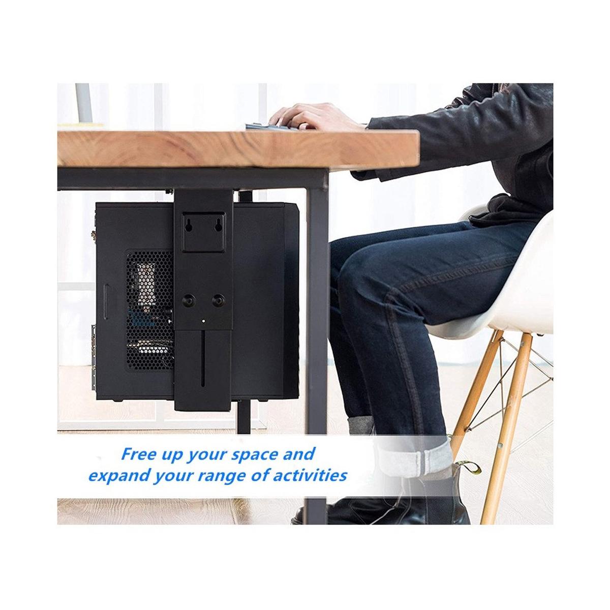 Techly ICA-CS 66 Supporto per CPU Porta CPU sotto scrivania Nero