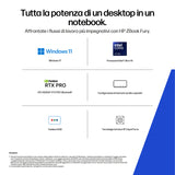 HP ZBook Fury G1i 16 inch Mobile Workstation PC Wolf Pro Security Edition - Data Science Intel Core Ultra 7 255HX 40,6 cm (16") WUXGA 32 GB DDR5-SDRAM NVIDIA RTX PRO 3000 Blackwell Wi-Fi 7 (802.11be) Windows 11 Pro AI Workstation, AI PC