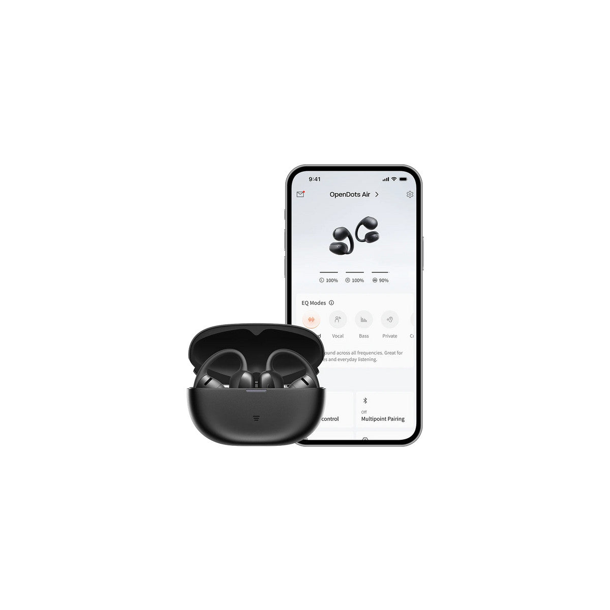 SHOKZ OpenDots Air Auricolare Wireless clip auricolare Chiamate/Musica/Sport/Tutti i giorni Bluetooth Nero